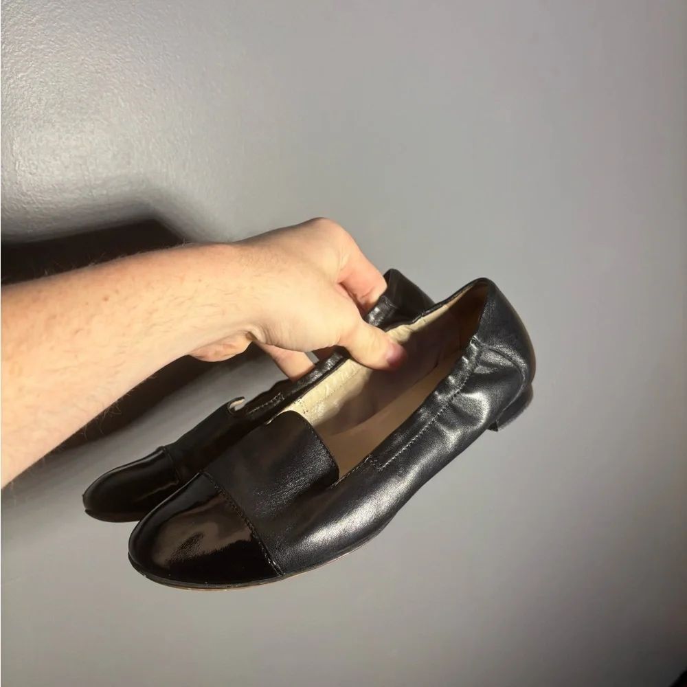 AGL Patent Leather Cap Toe Loafer Flats Size EU 36